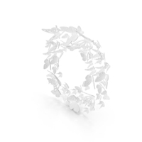 Monochrome Butterfly Letter O PNG & PSD Images