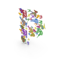 Colorful Butterfly Letter P PNG & PSD Images