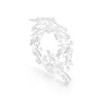 Monochrome Butterfly Letter Q PNG & PSD Images