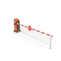 Closed Barrier Gate System PNG & PSD Images