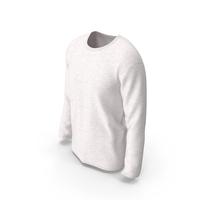 White Long Sleeve Male Crew Neck T-Shirt PNG & PSD Images