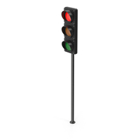 Traffic Light Pole With Red Light PNG & PSD Images