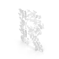 Monochrome Butterfly Letter R PNG & PSD Images