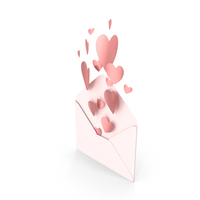 Envelope Pink With Hearts PNG & PSD Images