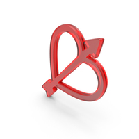 Glass Arrow With Cupid Heart Icon PNG & PSD Images