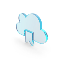 Bookmark On Cloud Icon Glass PNG & PSD Images