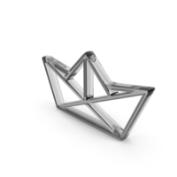 Out Line Paper Boat Icon Glass PNG & PSD Images