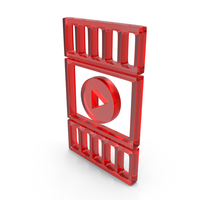 Glass Video Reel Icon PNG & PSD Images