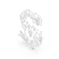 Monochrome Butterfly Letter S PNG & PSD Images
