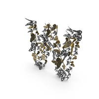 Black Butterfly Letter W PNG & PSD Images