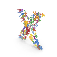 Colorful Butterfly Letter X PNG & PSD Images