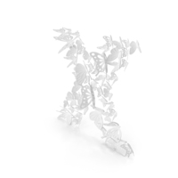 Monochrome Butterfly Letter X PNG & PSD Images
