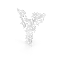 Monochrome Butterfly Letter Y PNG & PSD Images