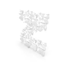 Monochrome Butterfly Letter Z PNG & PSD Images