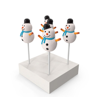Cake Pops Snowman PNG & PSD Images