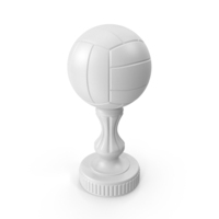 Volleyball Trophy White PNG & PSD Images