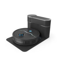 Robotic Vacuum In Charging Dock PNG & PSD Images