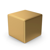 Gold Cube Shap PNG & PSD Images