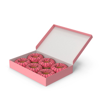 Pink Donuts In The Box PNG & PSD Images
