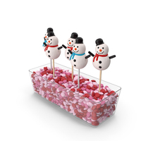 Christmas Decoration Cake Pop Snowman PNG & PSD Images