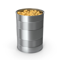 Steel Tin Can With Yellow Peas PNG & PSD Images