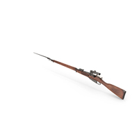 Mosin Nagant M1891 With Bayonet And Scope PNG & PSD Images