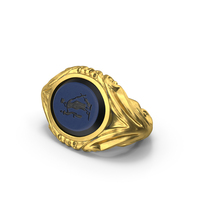 Roman Gold Ring with Fortuna Image PNG & PSD Images