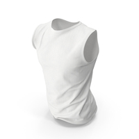 Sleeveless Worn Male Blank White PNG & PSD Images