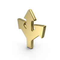 Three Way Direction Symbol PNG & PSD Images