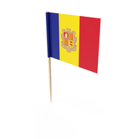 Andorra Tooth Pick Flag PNG & PSD Images