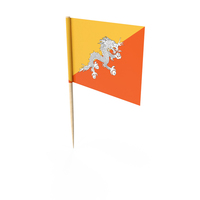 Bhutan Tooth Pick Flag PNG & PSD Images