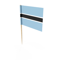 Botswana Tooth Pick Flag PNG & PSD Images