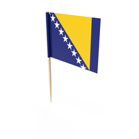 Bosnia Tooth Pick Flag PNG & PSD Images