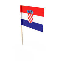 Croatia Tooth Pick Flag PNG & PSD Images