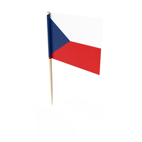 Czech Republic Tooth Pick Flag PNG & PSD Images
