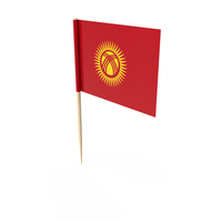Kyrgyzstan Tooth Pick Flag PNG & PSD Images