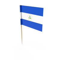 Nicaragua Tooth Pick Flag PNG & PSD Images