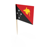 Papua New Guinea Tooth Pick Flag PNG & PSD Images
