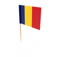 Romania Tooth Pick Flag PNG & PSD Images
