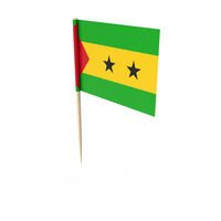Sao Tome and Principe Tooth Pick Flag PNG & PSD Images