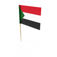 Sudan Country Tooth Pick Flag PNG & PSD Images