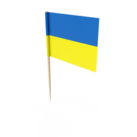 Ukraine Tooth Pick Flag PNG & PSD Images
