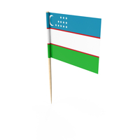 Uzbekistan Tooth Pick Flag PNG & PSD Images