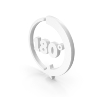 White 180 Degrees Icon PNG & PSD Images