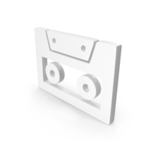 Cassette Icon White PNG & PSD Images