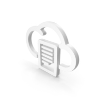 Cloud Document Icon White PNG & PSD Images