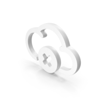 Cloud Wrong Mark Icon White PNG & PSD Images