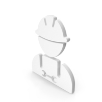 White Construction Worker Icon PNG & PSD Images
