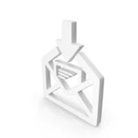 White Download Mail Icon PNG & PSD Images