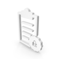White Locked Clipboard Icon PNG & PSD Images